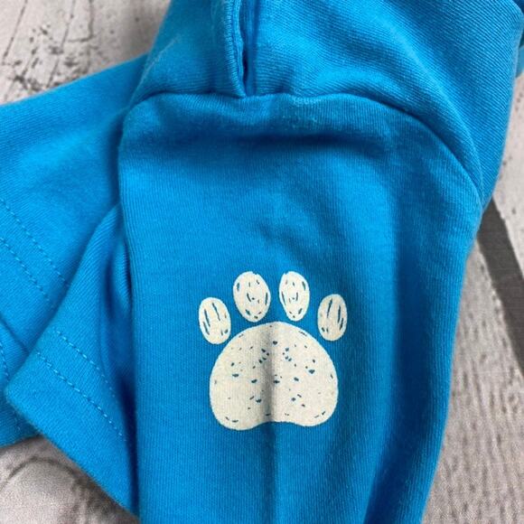 Absorba Blue Paw Print Long Sleeve Shirt Size 3-6 Months - Picture 3 of 3